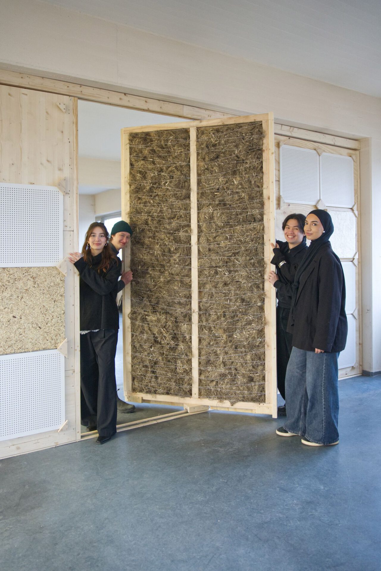 Aufbau einer Holz-Lehmwand